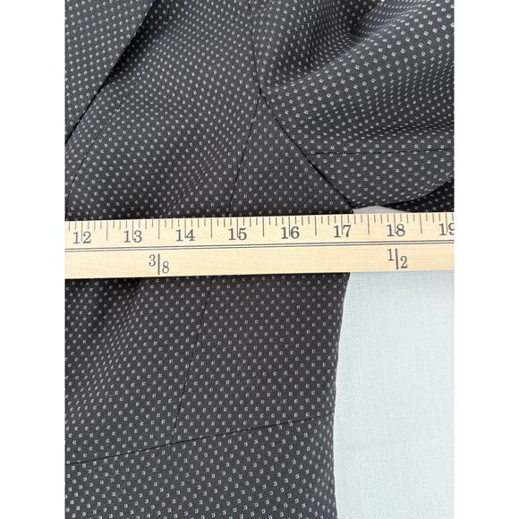 Halogen Black Polka Dot Business Pants Suit Sz 6P/8P Taylor Fit Interview Career - Picture 9 of 16